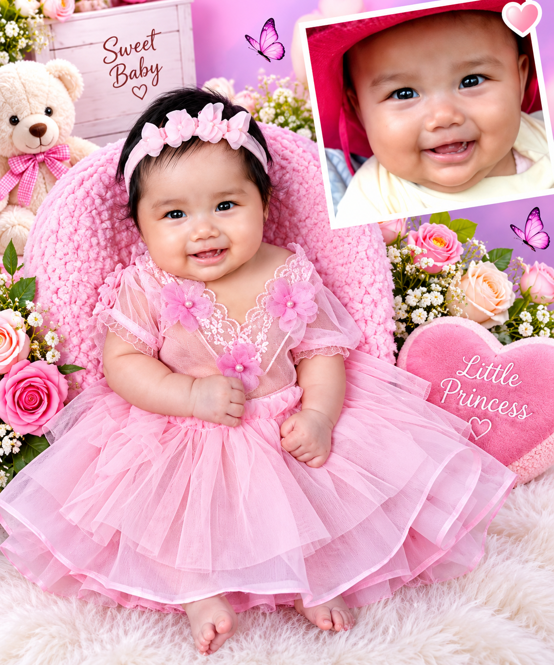 edit foto bayi dari foto hp menjadi foto  Newborn Ala Studio
